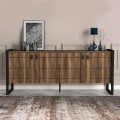 Ursula Megapap melamine buffet in walnut color 180x40x77,6cm.