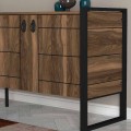 Ursula Megapap melamine buffet in walnut color 180x40x77,6cm.