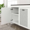 Μπουφές Galatea Megapap χρώμα λευκό - μαύρο rebab 120x45x75εκ.