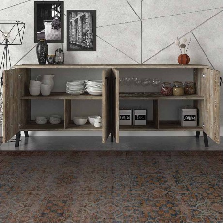 Μπουφές Loukia Megapap χρώμα vintage patik 180x44,8x76,8εκ.