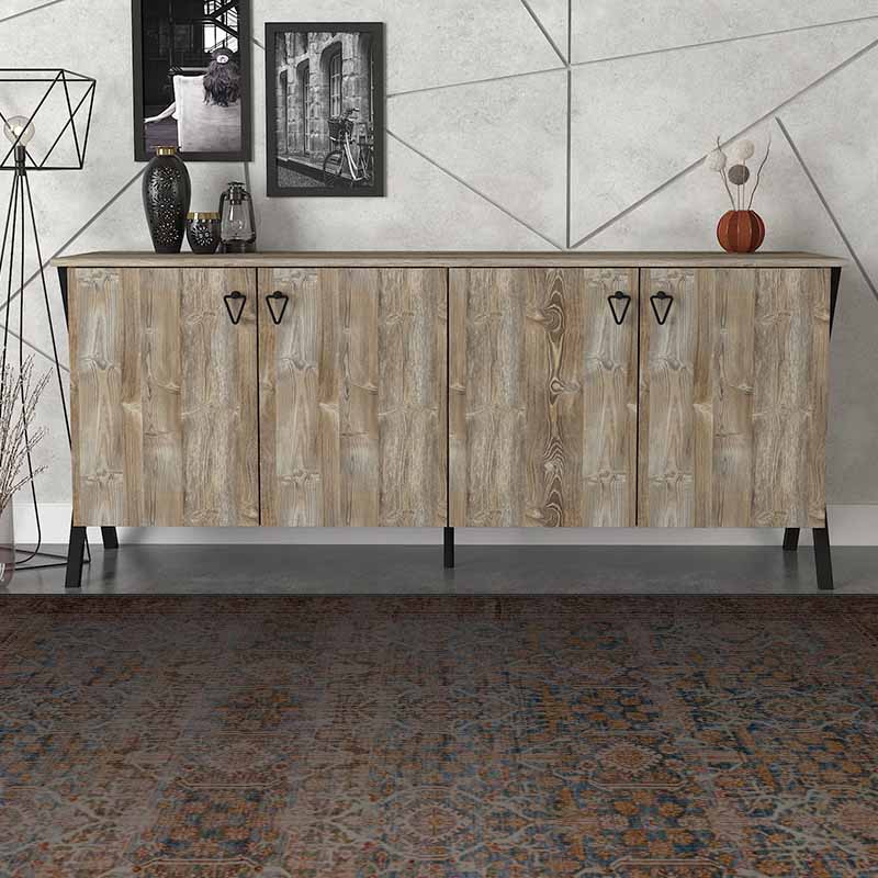 Μπουφές Loukia Megapap χρώμα vintage patik 180x44,8x76,8εκ.