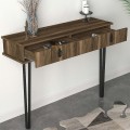 Ursula Megapap melamine wall console in walnut color 120x35,5x90cm.