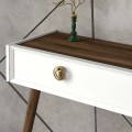 Nadya Megapap melamine wall console in white - walnut color 120x35x89,3cm.