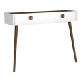 Nadya Megapap melamine wall console in white - walnut color 120x35x89,3cm.