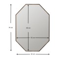 Ursula Μegapap melamine mirror in walnut color 45x2x70cm.