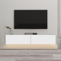 Έπιπλο τηλεόρασης επιτοίχιο Aristo Megapap με LED χρώμα λευκό 135x31,6x25εκ.