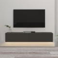 Έπιπλο τηλεόρασης επιτοίχιο Aristo Megapap με LED χρώμα ανθρακί 135x31,6x25εκ.