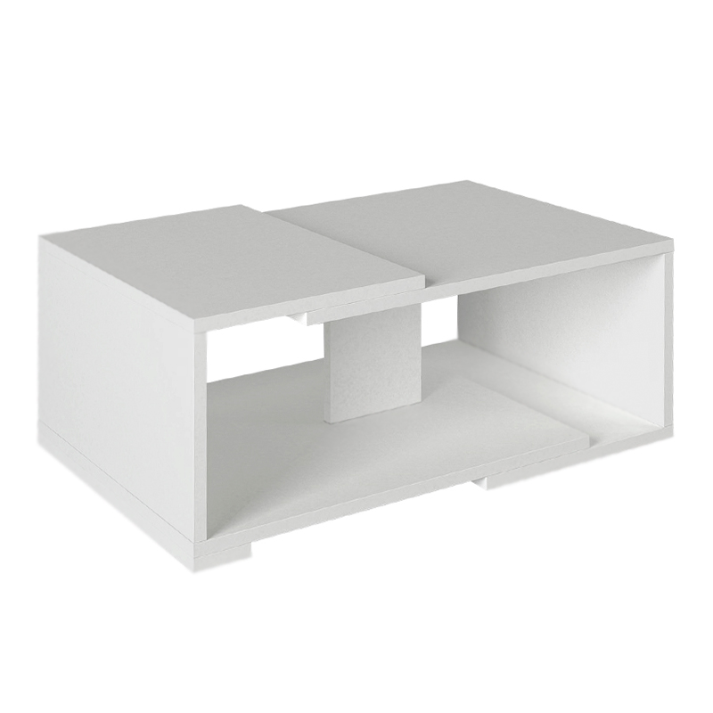 Mareta Megapap melamine coffee table in white color 81,8x50x35cm.