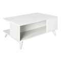 Sedra Megapap melamine coffee table in white color 90x60x38,6cm.