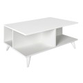 Sedra Megapap melamine coffee table in white color 90x60x38,6cm.