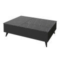 Roy Megapap coffee table with melamine polymorphic black color - marble effect 121x69x40cm.