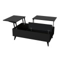 Roy Megapap coffee table with melamine polymorphic black color 121x69x40cm.