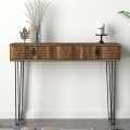 Helsinki Megapap melamine console in walnut color 120x35,5x90cm.