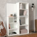 Last Megapap polymorphic work desk made of melamine in white color 119x44.7x123cm.