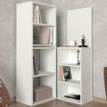 Last Megapap polymorphic work desk made of melamine in white color 119x44.7x123cm.