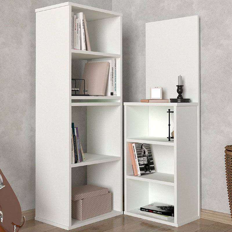 Last Megapap polymorphic work desk made of melamine in white color 119x44.7x123cm.