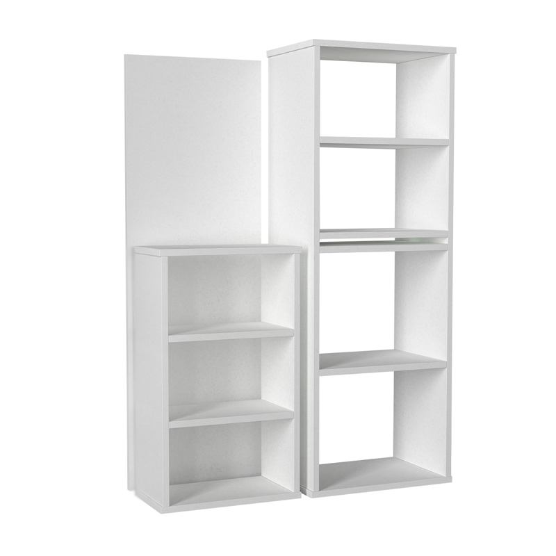 Last Megapap polymorphic work desk made of melamine in white color 119x44.7x123cm.