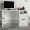 Γραφείο εργασίας Eldoris Megapap χρώμα λευκό 120x60x75εκ.