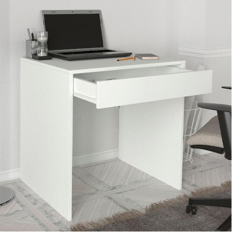 Mida Megapap melamine desk in white color 72x60x73,8cm.