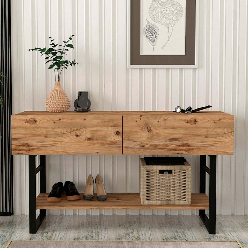 Κονσόλα Aron Megapap χρώμα atlantic pine 138,8x41x75,7εκ.