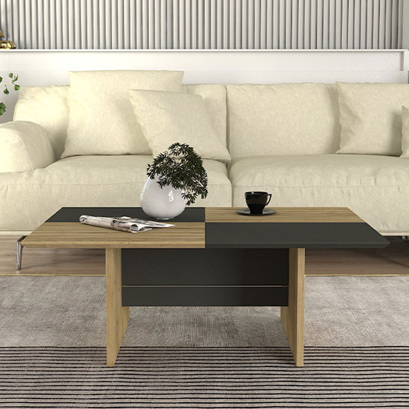 Venita Megapap melamine coffee table in sapphire - anthracite color 90x60x33.8cm.