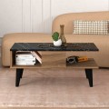 Andros Megapap melamine coffee table in black marble color 90x54x39,6cm.