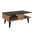 Andros Megapap melamine coffee table in black marble color 90x54x39,6cm.