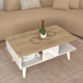 Andros Megapap melamine coffee table in sapphire oak - white marble color 90x54x39,6cm.