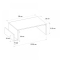 Regnar Megapap melamine coffee table in sapphire oak color 100.6x55x31.8cm.