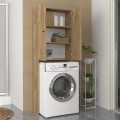 Romme Megapap melamine laundry machine cabinet in sepet oak color 65x27,1x180cm.
