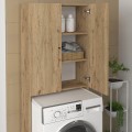 Romme Megapap melamine laundry machine cabinet in sepet oak color 65x27,1x180cm.