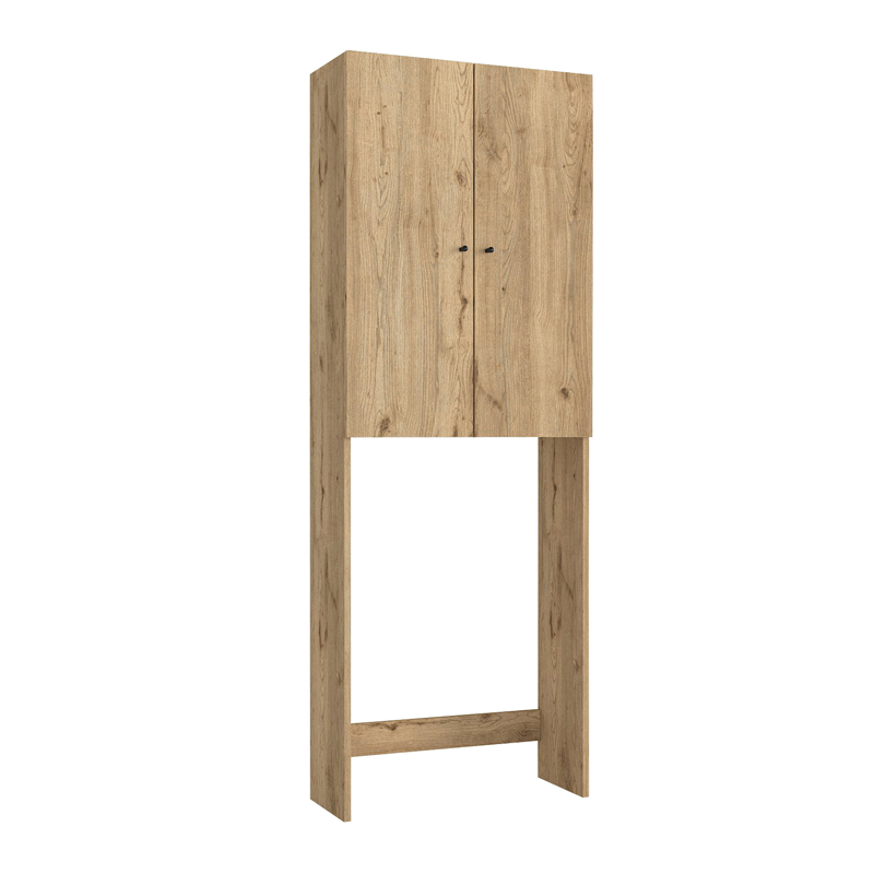 Romme Megapap melamine laundry machine cabinet in sepet oak color 65x27,1x180cm.