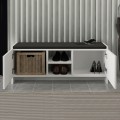 Verly Megapap melamine shoe cabinet in white color 110x33.2x43cm.