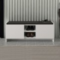 Verly Megapap melamine shoe cabinet in white color 110x33.2x43cm.