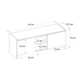 Verly Megapap melamine shoe cabinet in white color 110x33.2x43cm.