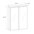 Kayla Megapap bathroom cabinet with mirror in white color 60x17x76.6cm.