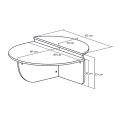 Nilvia Megapap melamine coffee table in walnut color  Ø85x35cm.