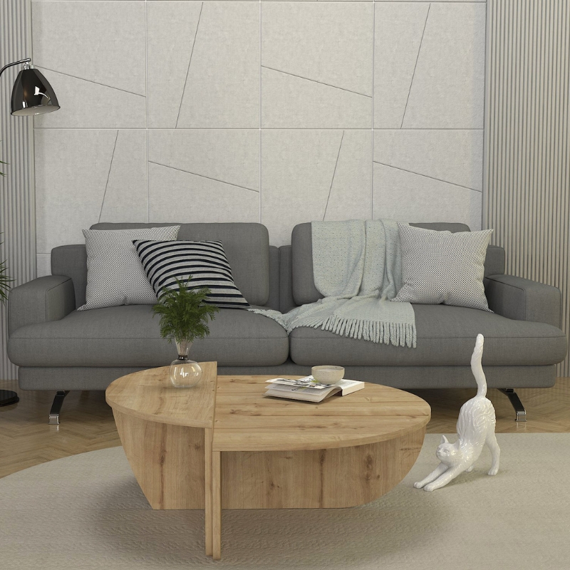 Nilvia Megapap melamine coffee table in sapphire color  Ø85x35cm.