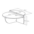 Nilvia Megapap melamine coffee table in sapphire color  Ø85x35cm.