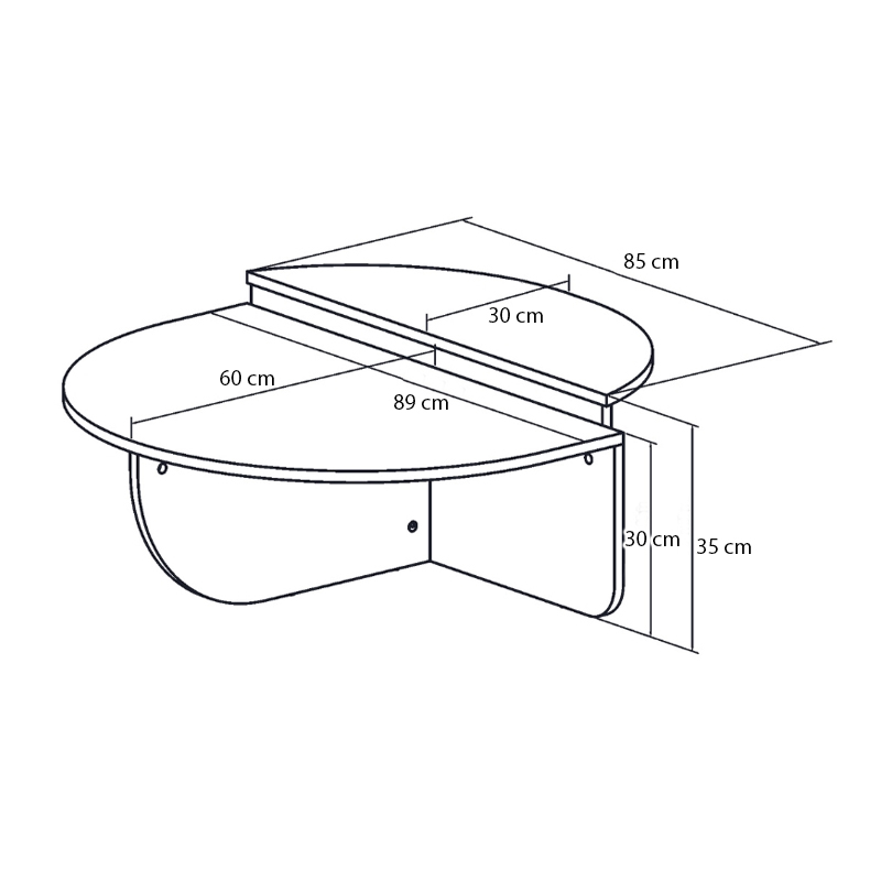 Nilvia Megapap melamine coffee table in sapphire color  Ø85x35cm.