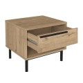 Κομοδίνο Suzy Megapap χρώμα sepet oak 50x45x41,6εκ.