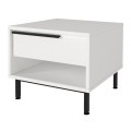 Suzy Megapap melamine nightstand in white color 50x45x41,6cm.