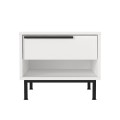 Suzy Megapap melamine nightstand in white color 50x45x41,6cm.