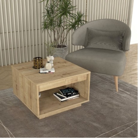 Τραπεζάκι σαλονιού Onda Megapap χρώμα sapphire oak 60x60x40εκ.