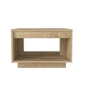 Onda Megapap melamine coffee table in sapphire oak color 60x60x40cm.