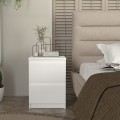 Breve Megapap melamine nightstand in white color 39.8x41.8x55cm.