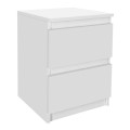 Breve Megapap melamine nightstand in white color 39.8x41.8x55cm.