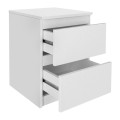 Breve Megapap melamine nightstand in white color 39.8x41.8x55cm.