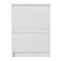 Breve Megapap melamine nightstand in white color 39.8x41.8x55cm.