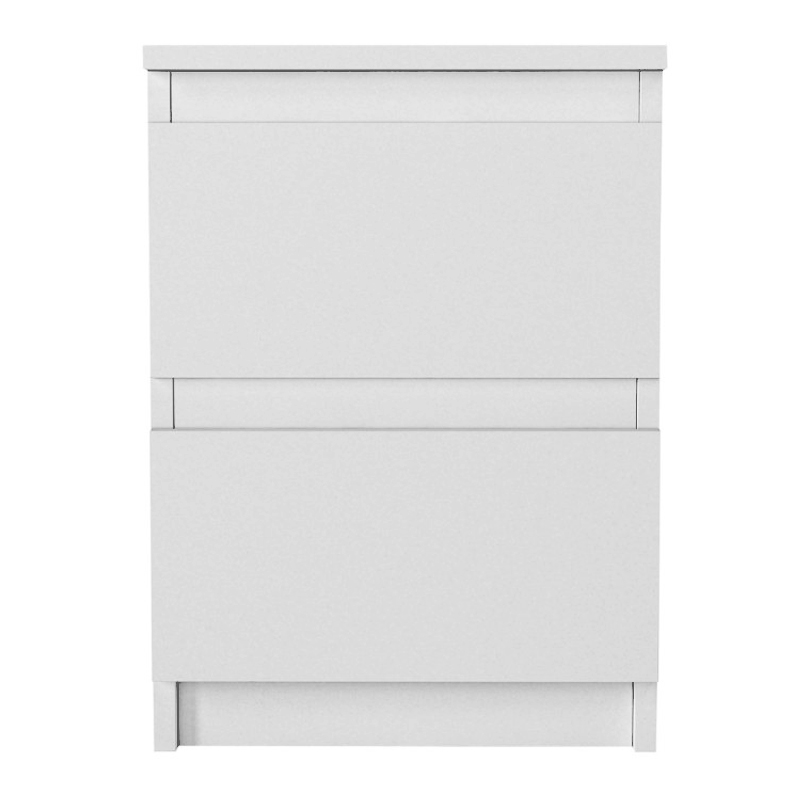Breve Megapap melamine nightstand in white color 39.8x41.8x55cm.